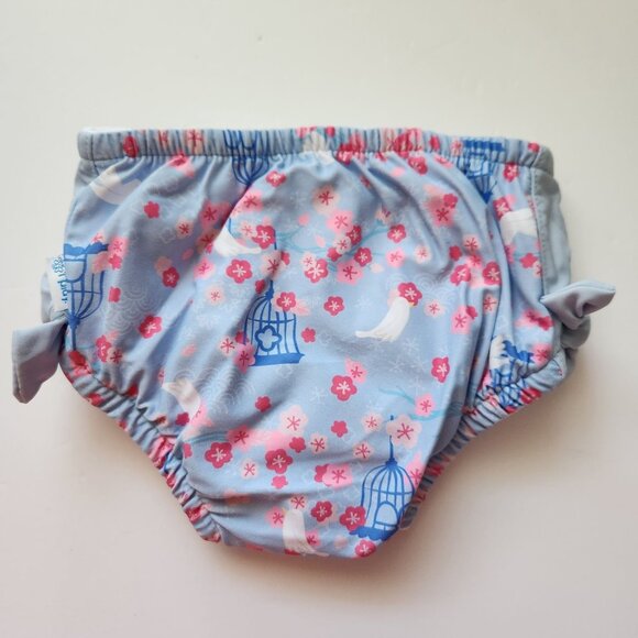 i Play Reusable Swim Diaper 18m (22-25 lbs) UPF 50+ Light Blue Songbird, Pull on - Picture 5 of 9